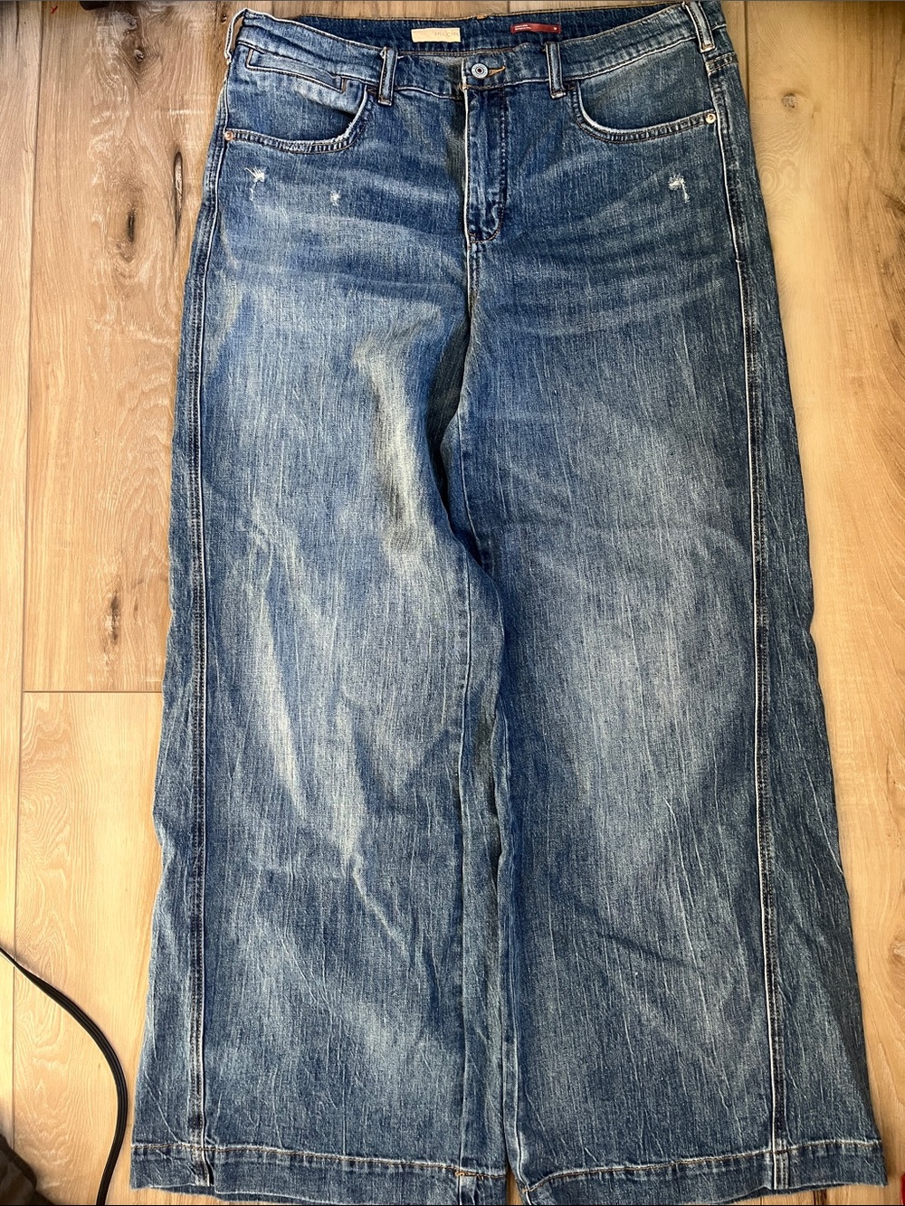 Pilcro Anthropologie Wide-Leg Flared Jeans Blue Size 32
